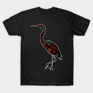 Floral Gradient crane T-Shirt